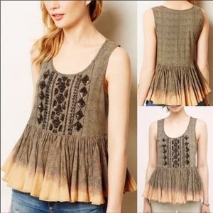 Anthropologie Kemi + Kin Surya swing peplum tank